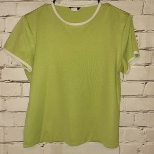 J. Crew Top Size Large Lime Green